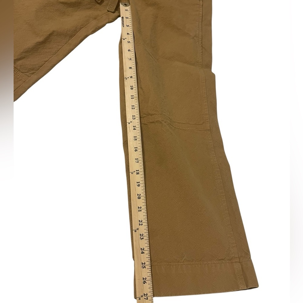Everlane Wide Leg Pants Small Tan Heavyweight Organic Cotton Minimalist Coastal - Picture 6 of 8